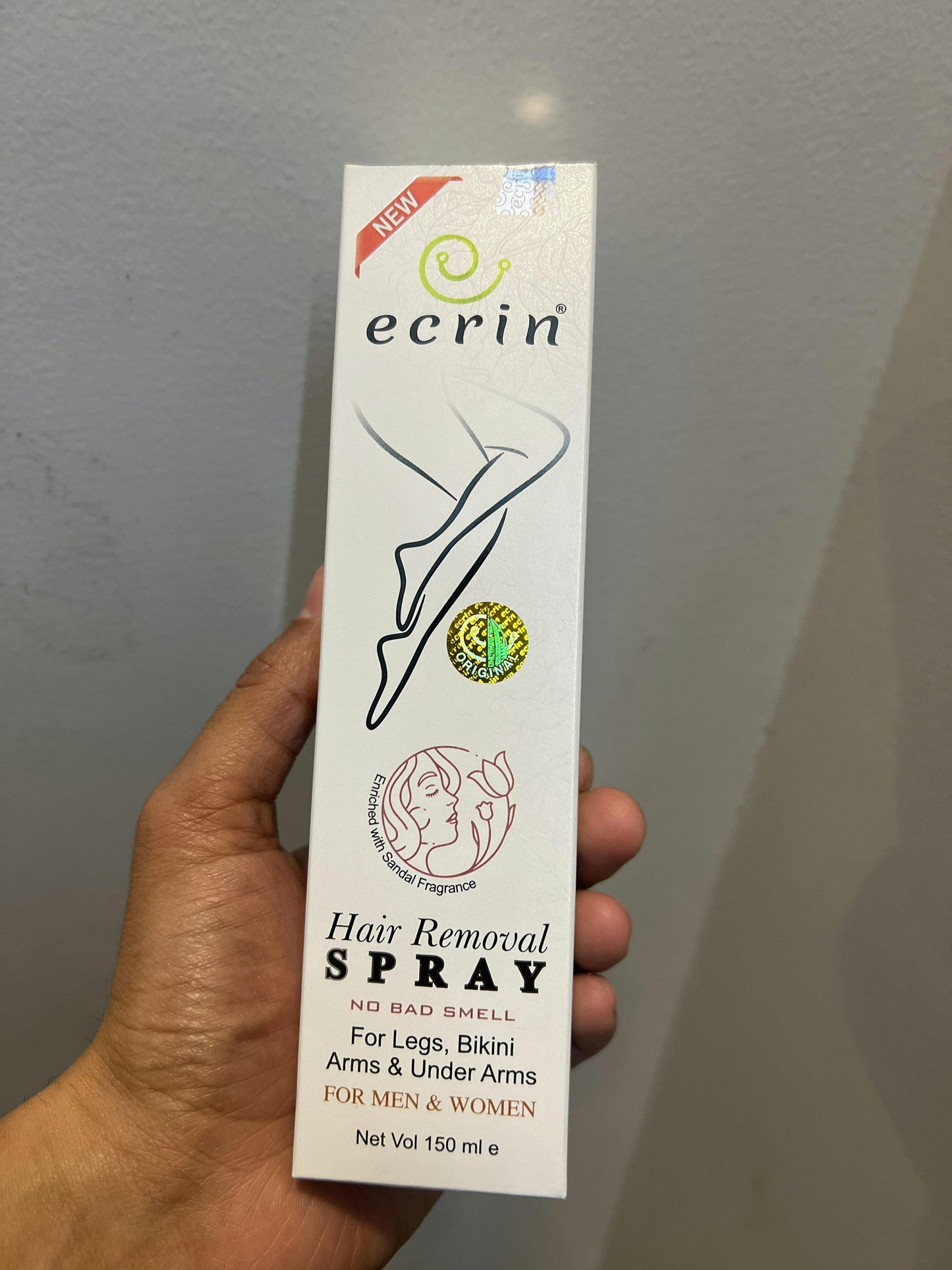 Hair removal spray ecrin