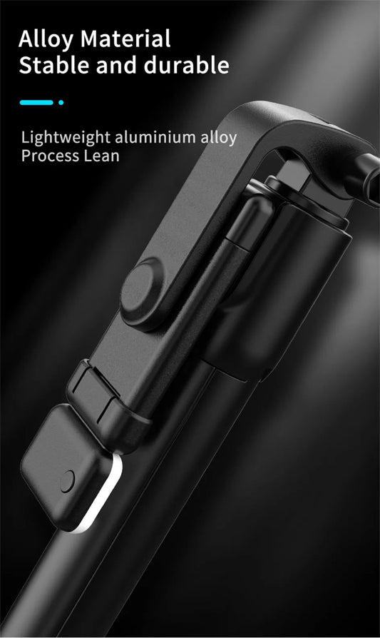 R1s Bluetooth Selfie Sticks with Remote and Selfie Light 3-in-1 Multifunctional Selfie Stick Tripod Stand Mobile Stand Compatible with All Phones 360° Rotation Long Selfie Stick with LED Fill Light