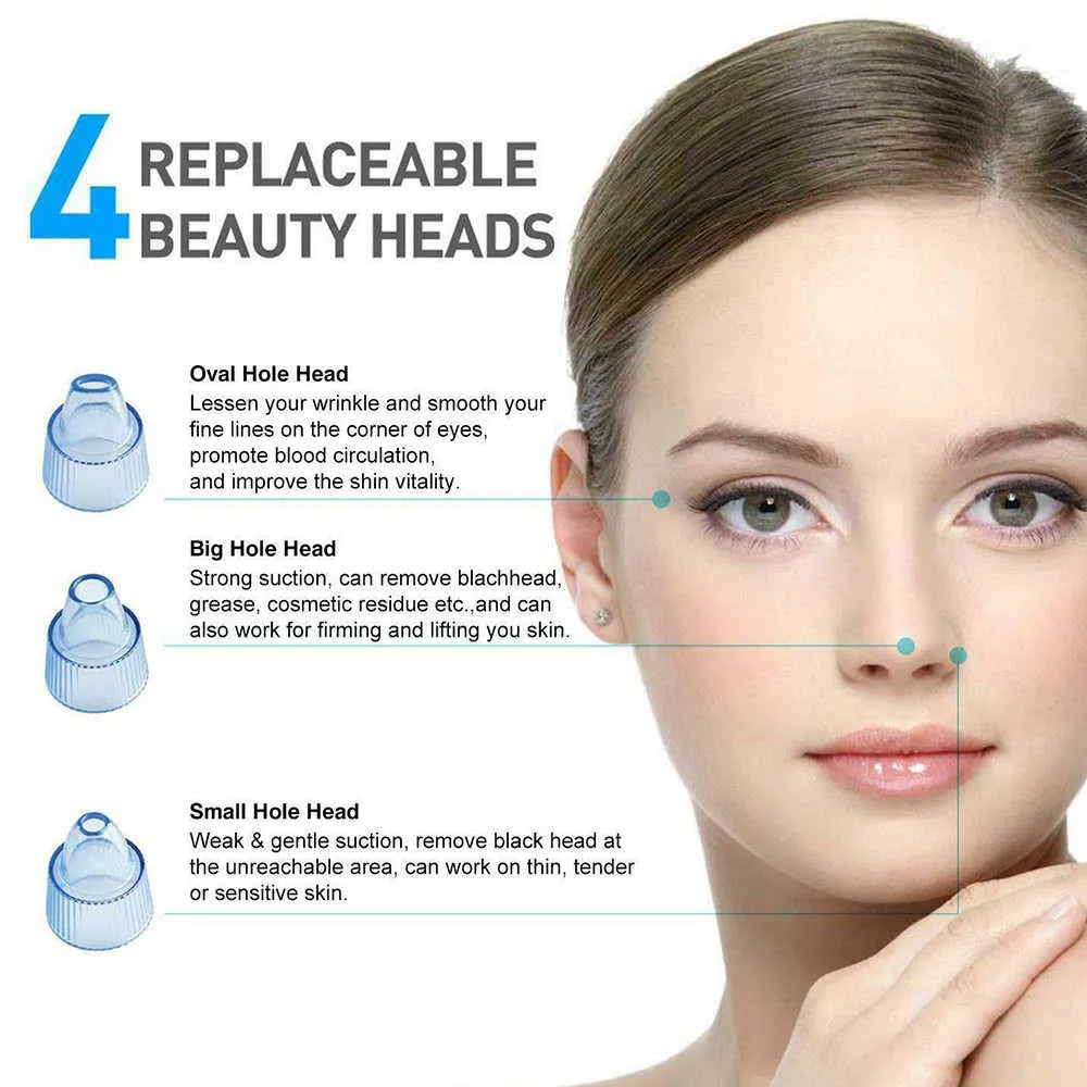 Derma suction Blackhead Remover Vacuum Acne Cleaner Black Spots Removal