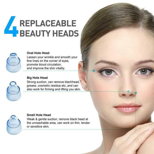 Derma suction Blackhead Remover Vacuum Acne Cleaner Black Spots Removal
